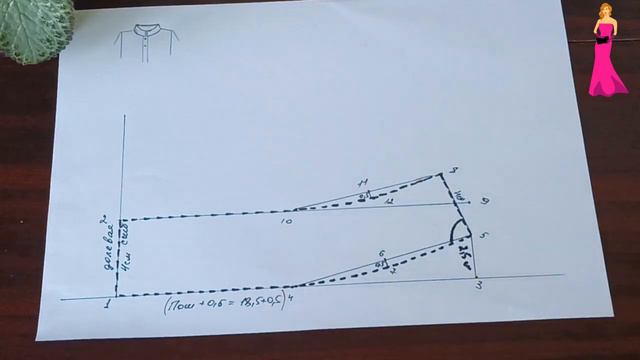 Построение выкройки воротника СТОЙКА!