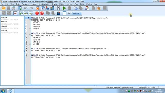 Ridge Regression In SPSS Use Ridge Regression Macro In The Form Of Ridge Regression SPSS Syntax смотреть онлайн