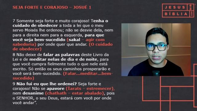 Josué 1 Estudo: SEJA FORTE E CORAJOSO (Bíblia Explicada) смотреть онлайн