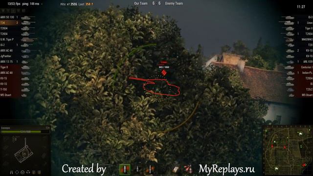 World of Tanks - T34 getting the Böelter's medal (8 kills) - Murovanka смотреть онлайн