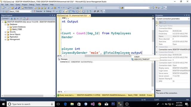Stored Procedure With Output Parameters In SQL Server - Stored Procedure In SQL - SQL - (Hindi/Urdu смотреть онлайн