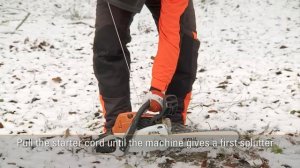 STIHL MS 241 C-EM ꘡ How to ground start using chainsaw with M-Tronic | Instruction