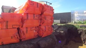 Каркасный бассейн в земле на пеноплексе вместо фундамента, первый запуск после зимы...