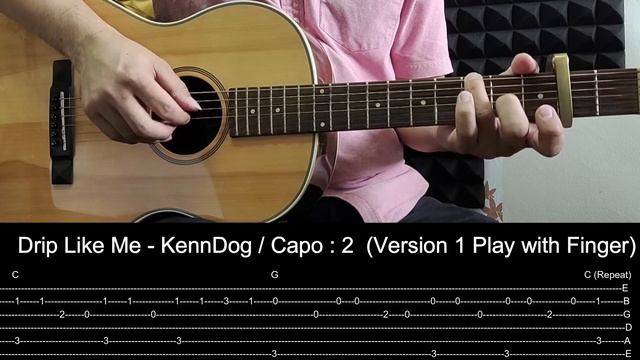 Drip Like Me - KennDog Guitar cover tutorial with tab смотреть онлайн