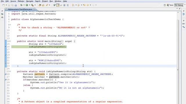 JAVA HOW TO DETERMINE IF A STRING IS ALPHANUMERIC DEMO смотреть онлайн