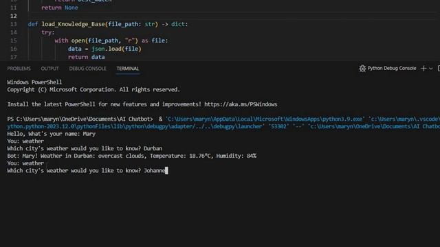 Weather Chatbot made with Python Using an open source Weather API смотреть онлайн