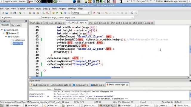 OpenCV Using C++ Lesson 25:cutting and coloring and moving a rectangle of an image (Arabic Version) смотреть онлайн