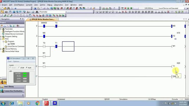 Counter and Timer Excercise, GX Works 2, Mitsubishi PLC, Q Series смотреть онлайн