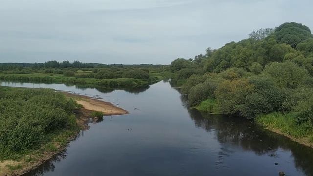 Река Пра с моста в Спас-Клепиках смотреть онлайн