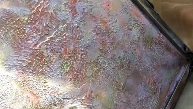 Винтажный поднос. Роспись красками Evans смотреть онлайн