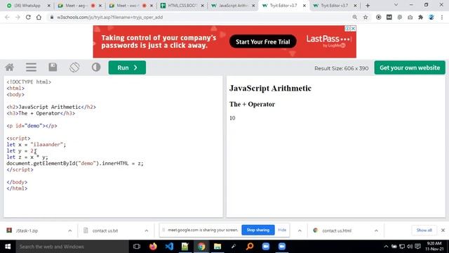 JAVASCRIPT||CLASS-3||Operators||Functions & Types||scope of variables||If-Else, White, For, Do-Whil смотреть онлайн