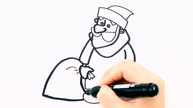 Как нарисовать Деда Мороза / Мультик раскраска для детей / Раскрась Ка смотреть онлайн
