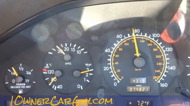 Mercedes Benz W140 MPG S500 Fuel Gas Mileage Test Uphill 20+ смотреть онлайн