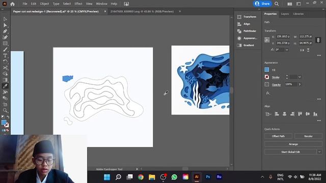 Ai Tutorial Video - Paper Cut Out Design смотреть онлайн