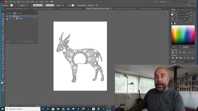 Create a Quick KDP Coloring Book Animal Mandala Pattern in Illustrator смотреть онлайн