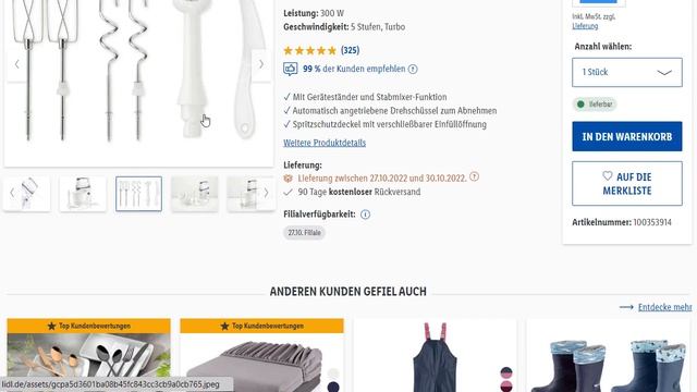 Küchenmaschine mit Mixer & Handmixer mit Ständer LIDL Angebote ab Do 27 Okt 2022 смотреть онлайн