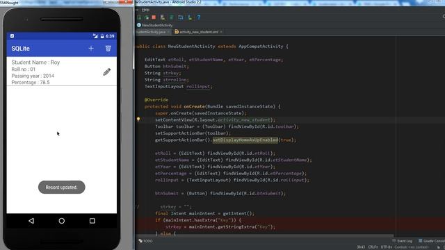 Android SQLite Database смотреть онлайн