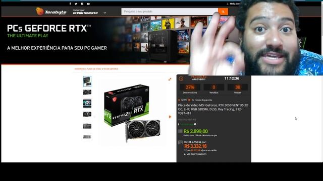 CORRE ! RTX 3050 MSI CHEGOU NA TERABYTE E MUITO MAIS NESSA TARDE 17/02 смотреть онлайн