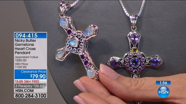 Nicky Butler 5.65ctw Amethyst and Gem Heart Pendant смотреть онлайн