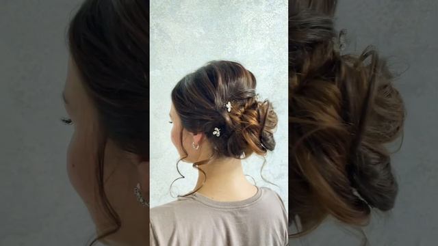#краснодар свадебный пучек. Низкий пучек #hairstyle смотреть онлайн