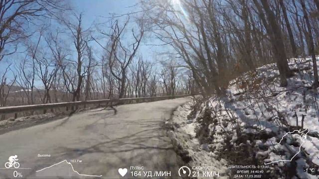 17.03.2022. Владивосток. Поехал через ул. Лесная и забрался на 199 метров над уровнем моря. смотреть онлайн