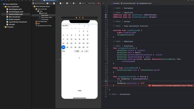 Date Picker | Inline, Compact, Wheel | Swift смотреть онлайн