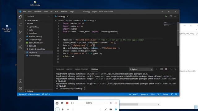 Using a model from Google Collab into a local python program смотреть онлайн