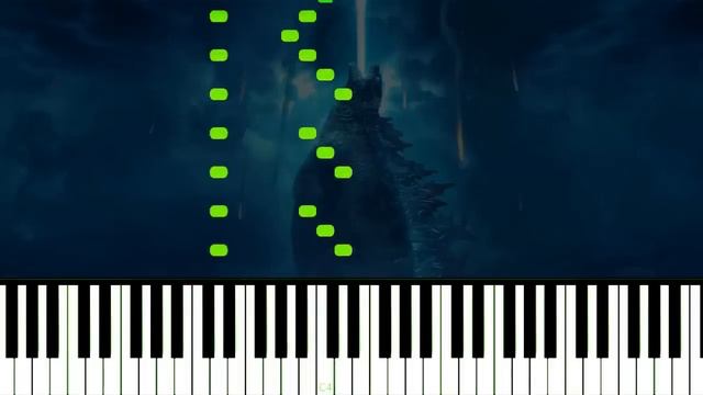 GODZILLA´S THEME - EASY Piano Tutorial смотреть онлайн