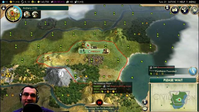 Civilization 5 Gameplay  E01 Preslav Have Been Found! (Civ 5 Walkthrough)