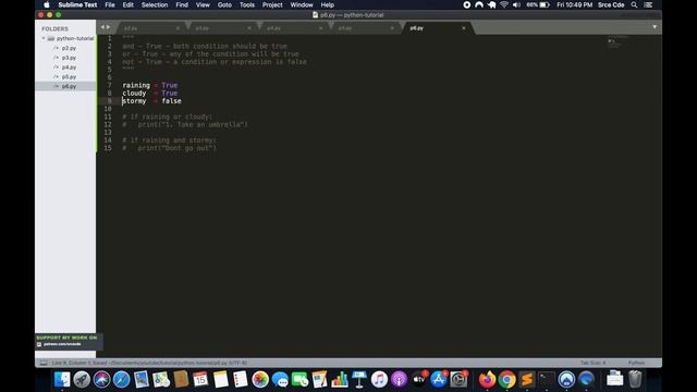 Logical operators - python basics tutorial p6 смотреть онлайн