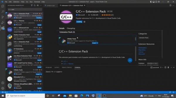 Enable autocomplete or intellisense for C++ in visual studio code