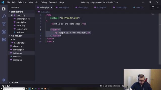 PHP Project - Dynamic Header and Footer смотреть онлайн