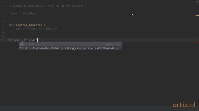 Videoreceta Python No. 12-1: Crear un Objeto Thread смотреть онлайн