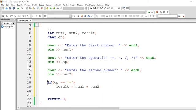 C++ Tutorial #25 - Creating a Calculator using if else смотреть онлайн