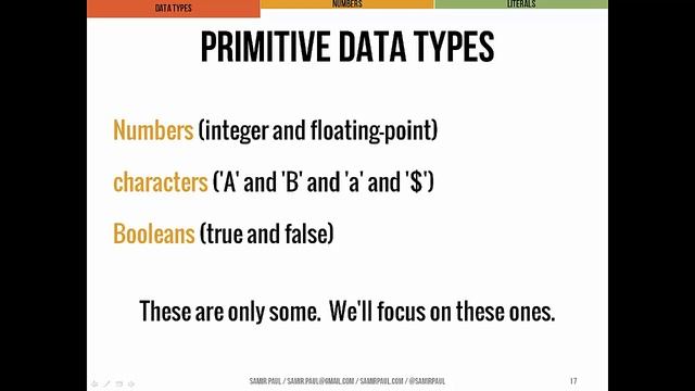 Language features, data types, literals смотреть онлайн
