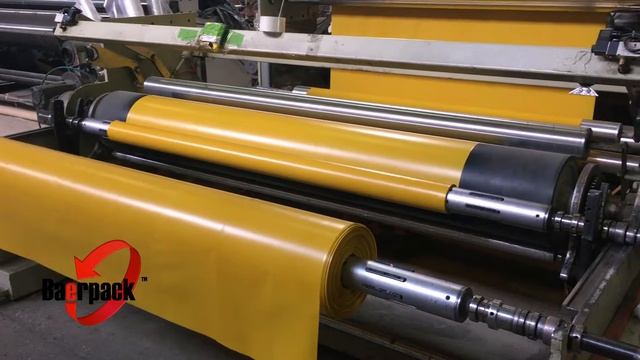 Производство цветной полиэтиленовой пленки Baerpack желтая смотреть онлайн