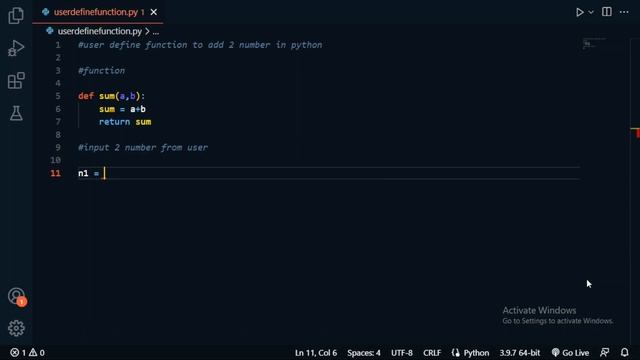 User Defined Function to Add 2 Numbers in Python | Siya Fathima | Amal College смотреть онлайн