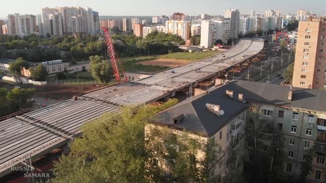 Эстакада на 16 июля 2022 г./ ул. Ново-Садовая / Октябрьский район / город Самара / Russia смотреть онлайн