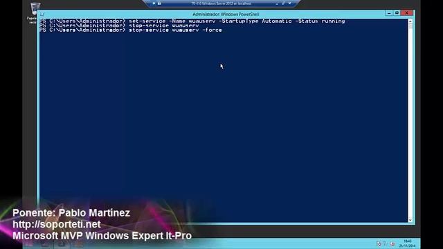 Windows Server 2012 - PowerShell - Iniciar, detener y configurar servicios смотреть онлайн