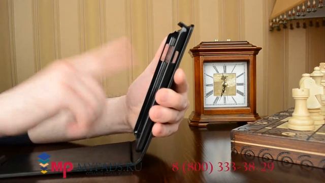 Фирменный оригинальный вертикальный откидной чехол флип для Philips I928 черный кожаный Prestige Ит смотреть онлайн