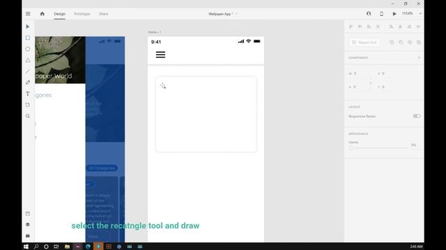 Wallpaper App Design | Create Sidebar Menu Screen Design | Adobe XD 2020 смотреть онлайн