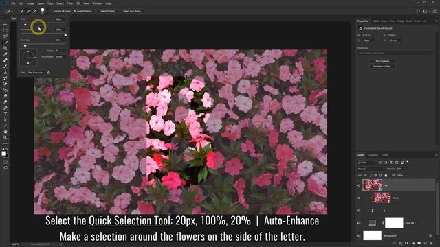 Floral Typography Paper Cut Text Effect - Photoshop Tutorial