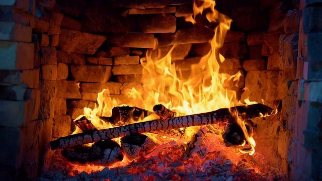 Warm & Cozy Fireplace Ambience 🔥 Fireplace Burning & Crackling Fire Sounds 🔥 Relaxing Fireplace 4K