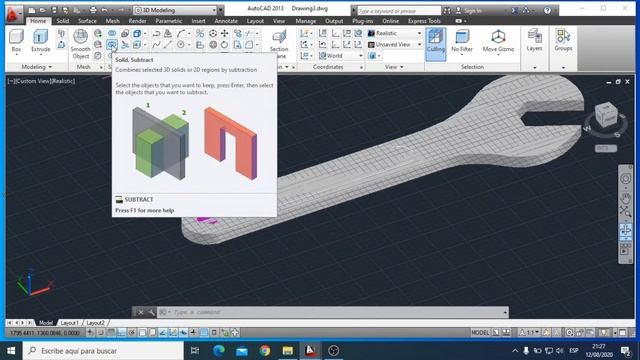 Convertir un dibujo 2D a 3D en AUTOCAD смотреть онлайн