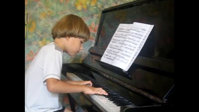 Mozart Piano Sonata No 16 C major K 545 А.Шило 6лет 2nd Movement. Моцарт Соната до мажор по нотам ) смотреть онлайн