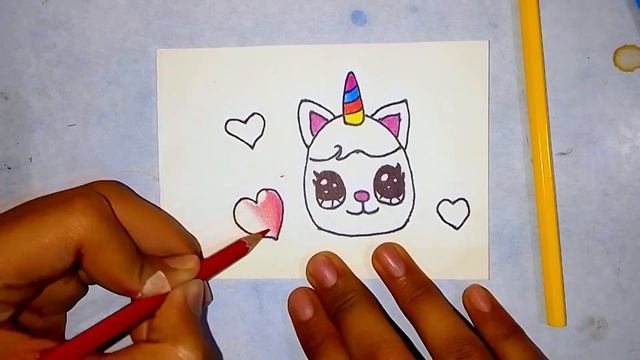 COLOURFUL UNUCORN#Cat Unicorn Drawing, Painting Coloring for Kids, Toddlers.Let's Draw, PaintIing. смотреть онлайн