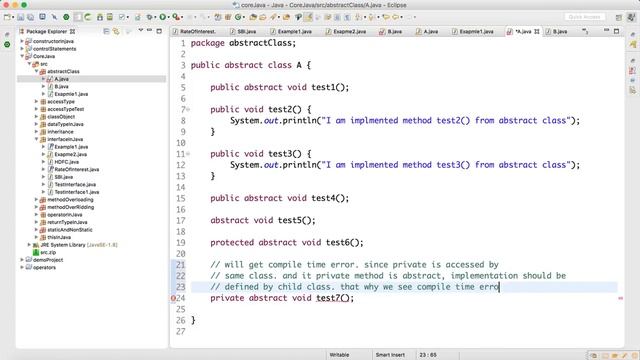 Abstract Class in Java смотреть онлайн
