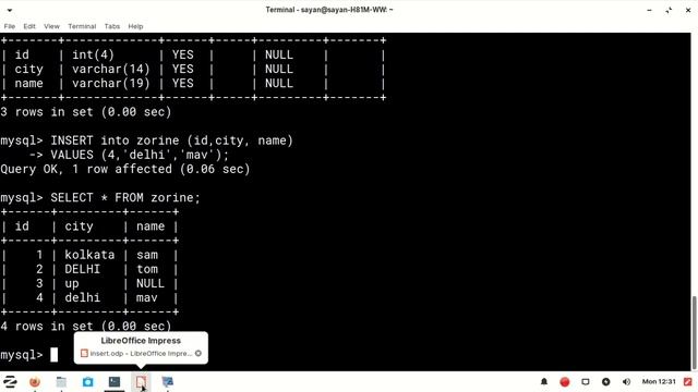 how to insert values in a table with various method in MySQL..zorin tech смотреть онлайн