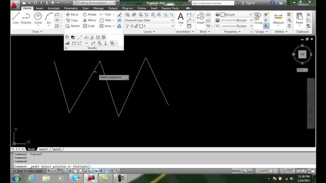 AutoCAD II 14-1 Converting Objects to a Polyline смотреть онлайн