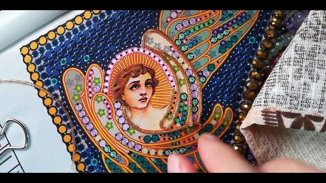 80) Закрепка на иконе "без узелка" в начале и конце ниточки. Пришиваем трунцал. смотреть онлайн